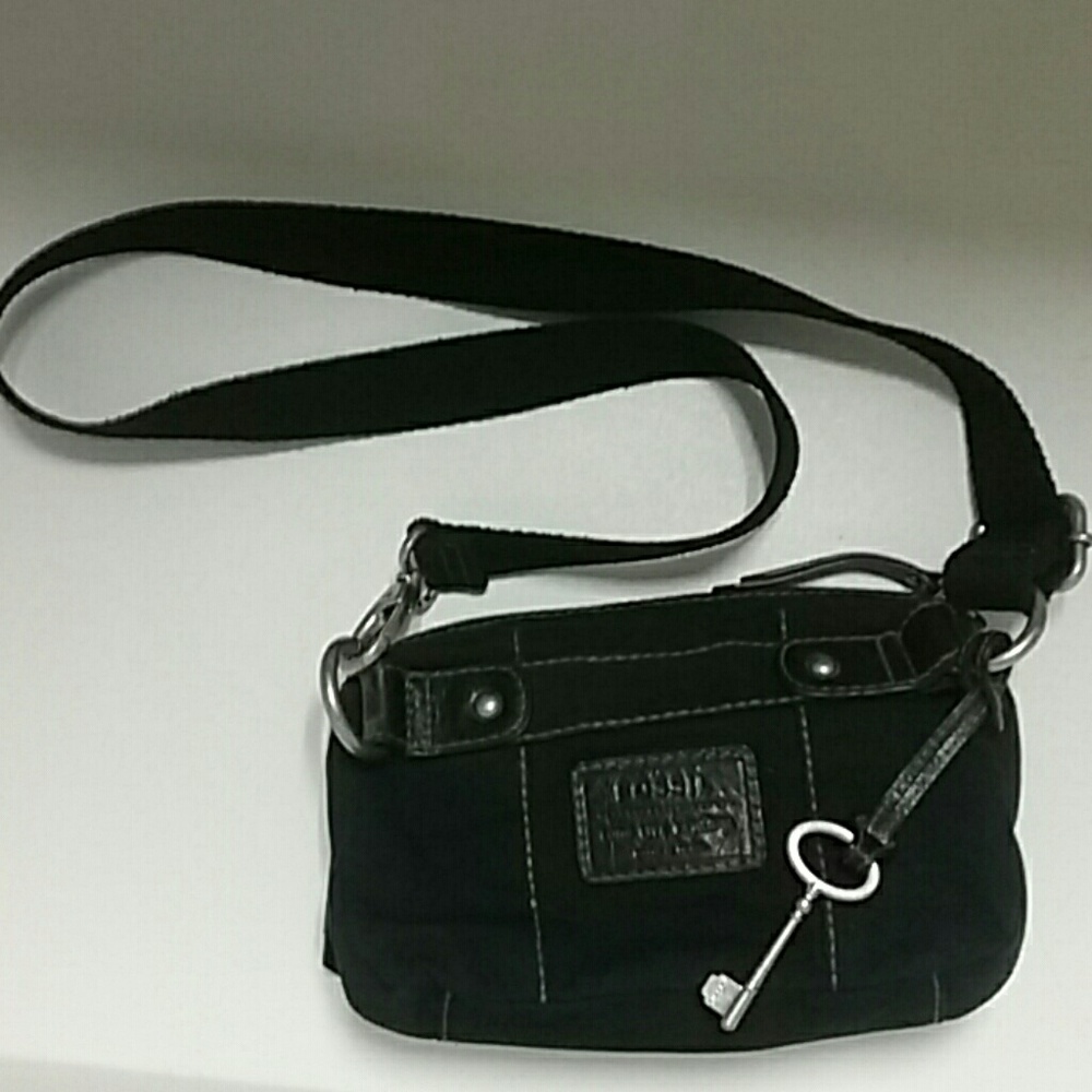 Fossil Vintage Black Crossbody Purse Handbag